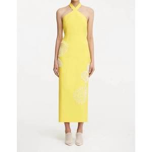NEW SIGNIFICANT OTHER women's carly midi dress in lemon